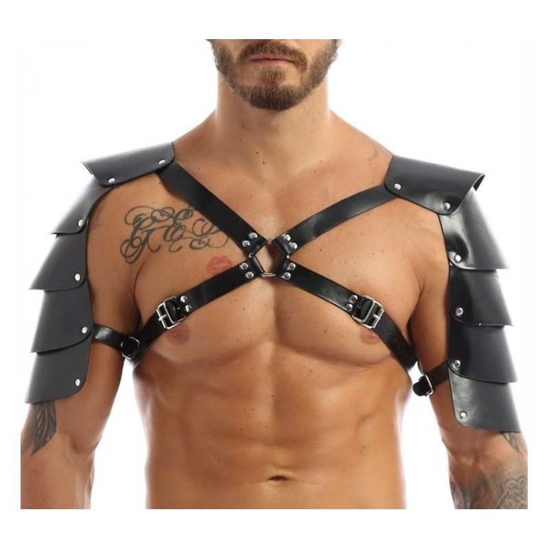 Generique Harnais avec Épaules Armors Simili noir